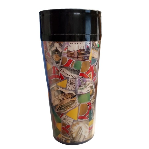 1997 Shards for Starbucks Chicago Illinois Coffee Travel Mug Thermo Serv 16oz. - Picture 3 of 8